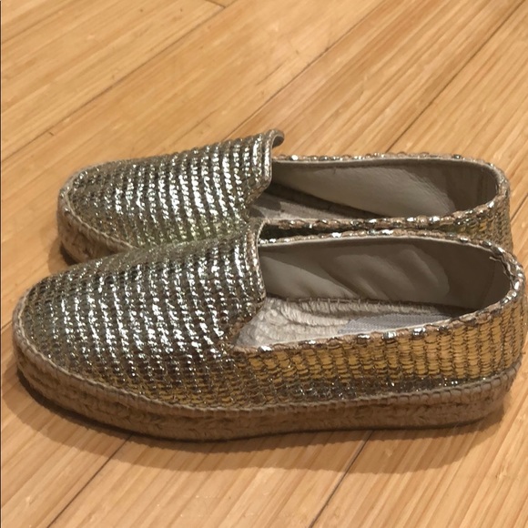 Metallic Gold Espadrilles - Picture 4 of 9
